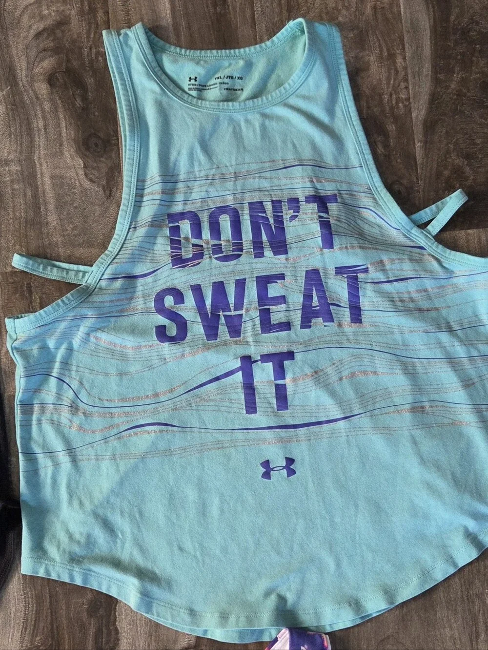 Under Armour Black, Teal, Purple & Floral Women's Tank Top Set - Picture 4 of 12